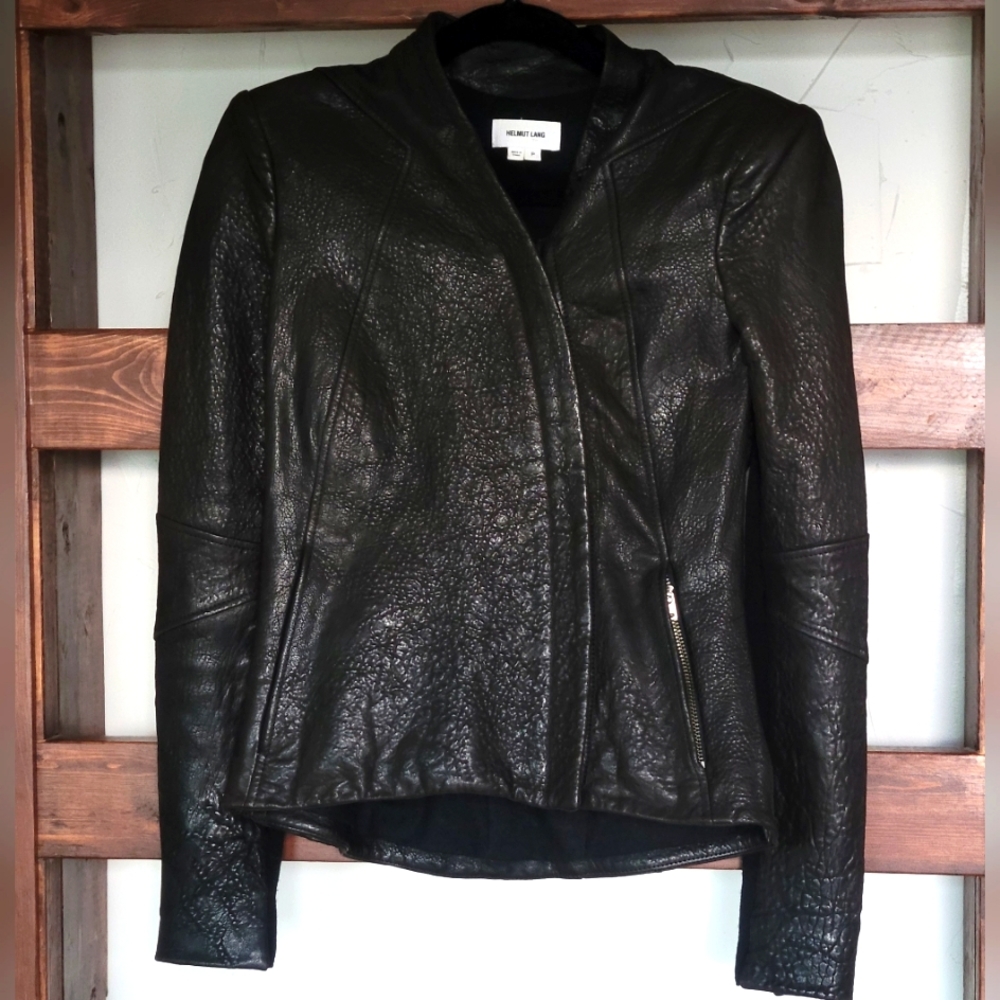 Helmut Lang S Petite Leather Jacket